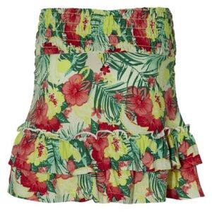 Tropical Floral Ruffle Skirt for Kids